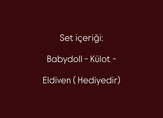 Amélie Babydoll Set ( Külot , Eldiven )